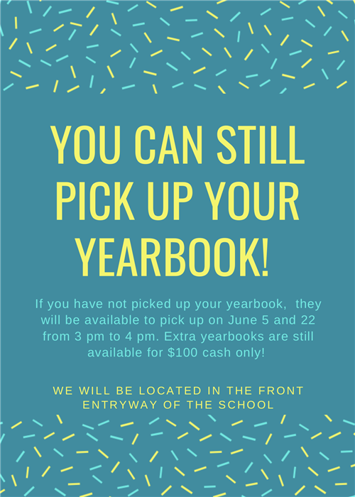 Yearbook Pickup Info